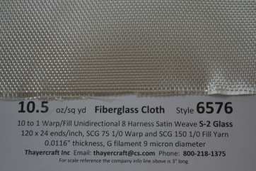 6576 close up with data smooth side 8hs fiberglass cloth