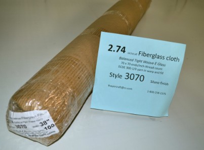 3070 fiberglass cloth roll in corrugated wrap from Thayercraft ready to ship