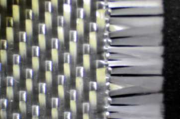 micro close up 3783 16 oz 8 harness satin weave fiberglass cloth thayercraft