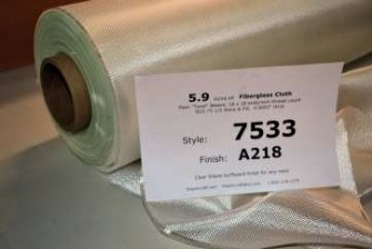 Style 7533 5.9 oz/sq yd twist weave Fiberglass Cloth loose roll side  from Thayercraft