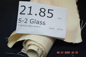 9773 loose roll open end 21.85 osy S-2 Glass from Thayercraft