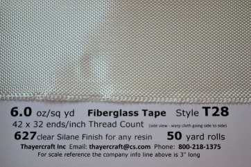 Style T28 fiberglass tape from Thayercraft