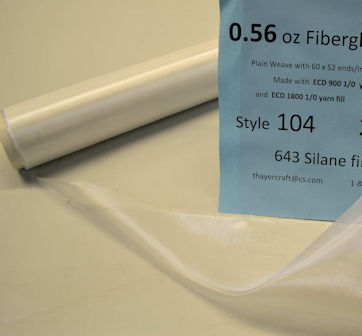 0.56 osy style 104 with silane 643 finish